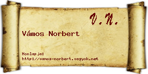 Vámos Norbert névjegykártya